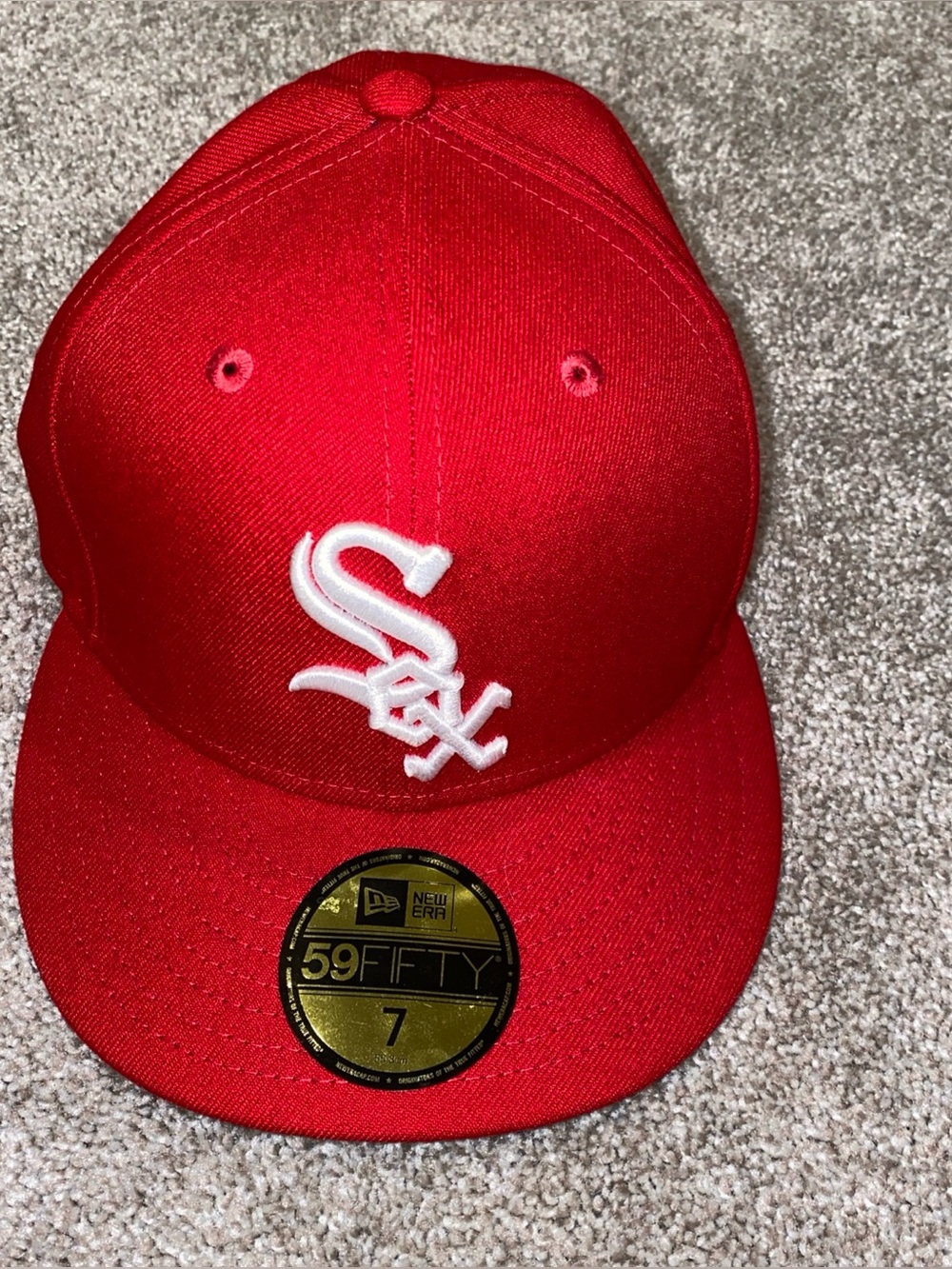 Chicago White Sox New Era 59FIFTY Fitted Red Hat Size 7 New MLB